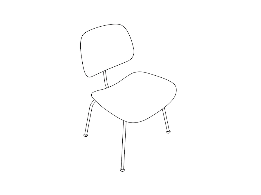 A line drawing - Eames Molded Plastic Dining Chair–Nonupholstered
