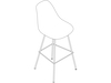 A line drawing - Eames Molded Plastic Stool–Bar Height–Nonupholstered