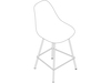 A line drawing - Eames Molded Plastic Stool–Counter Height–Nonupholstered