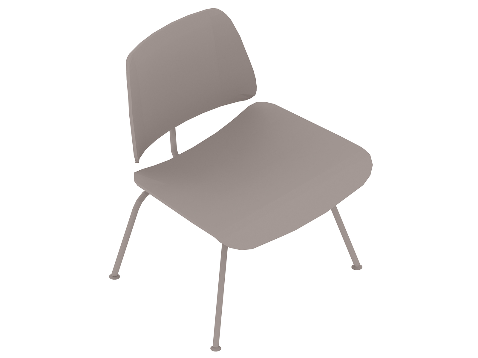 Uma renderização genérica - Cadeira Lounge Eames Molded Plywood–Base de metal–Não estofada