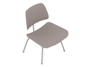 Uma renderização genérica - Cadeira Lounge Eames Molded Plywood Chair––Base de metal–Estofada