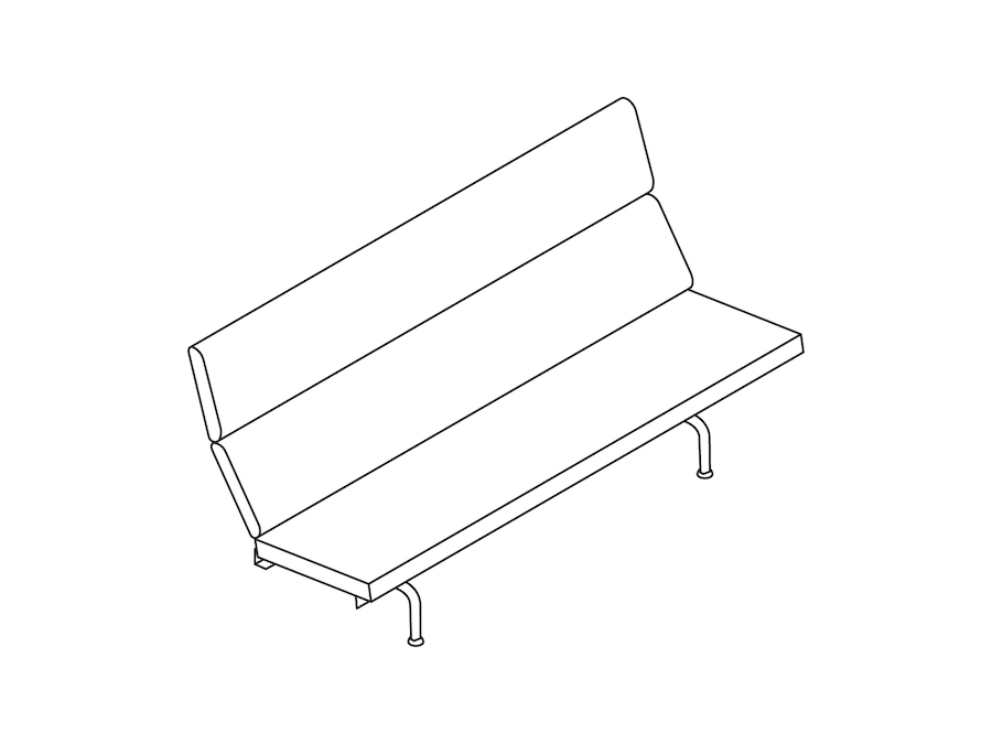 A line drawing - Eames Sofa Compact