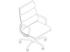 线描图 - Eames Soft Pad软垫座椅–主管椅