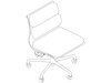 线描图 - Eames Soft Pad软垫座椅–老板椅–无扶手