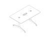 A line drawing - Eames T-Leg Table