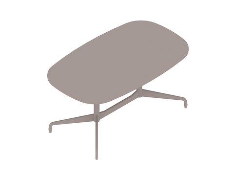 Una representación genérica - Mesa Eames ovalada con base segmentada