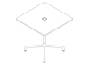 线描图 - Eames桌子–方桌–通用底座