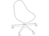 A line drawing - Eames Task Chair–Armless–Fully Upholstered