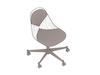A generic rendering - Eames Task Chair–Armless–Upholstered Seat and Back–Wire Shell