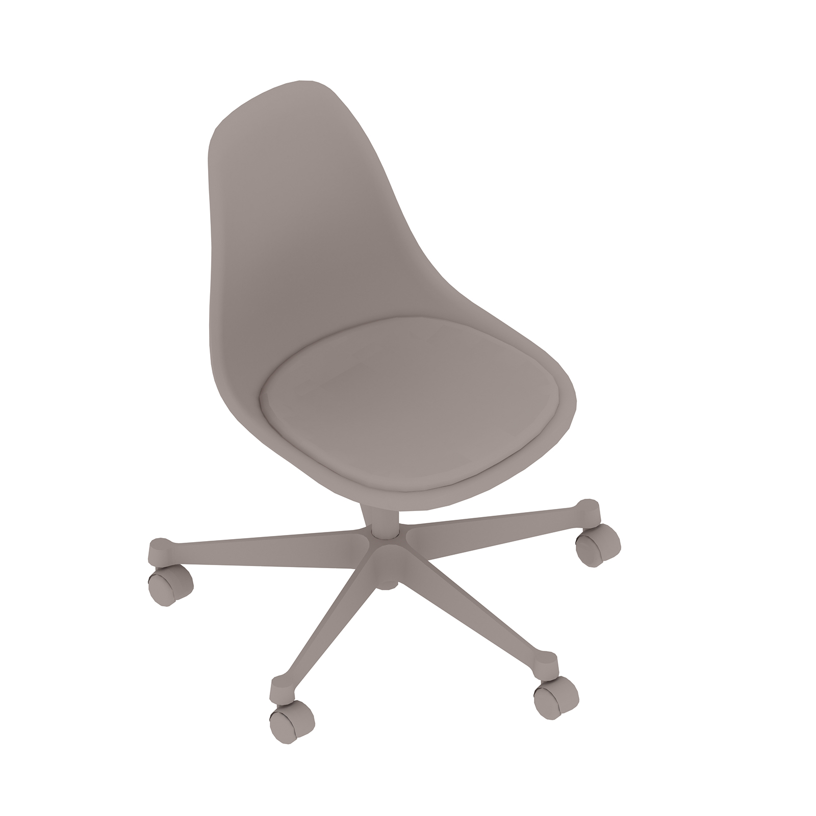 通用渲染图 - Eames工作椅–无扶手–带软垫的椅垫