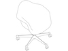 A line drawing - Eames Task Chair–With Arms–Nonupholstered