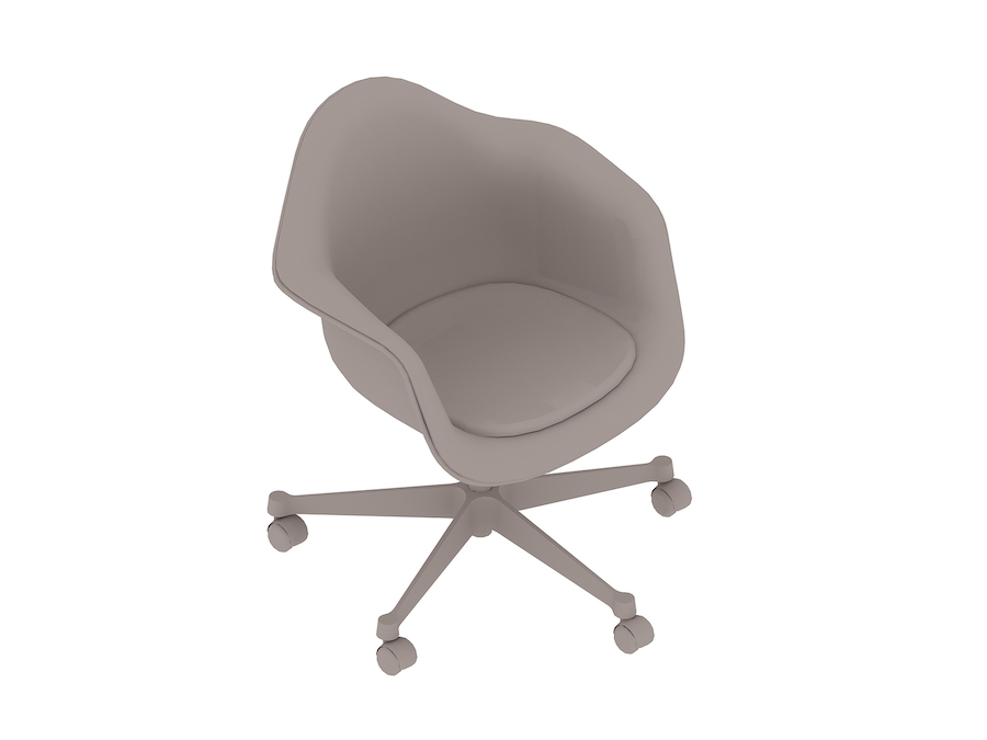 A generic rendering - Eames Task Chair–With Arms–Upholstered Seat Pad