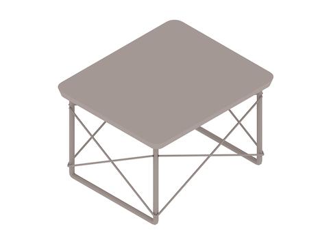 通用渲染图 - Eames钢丝底座矮桌