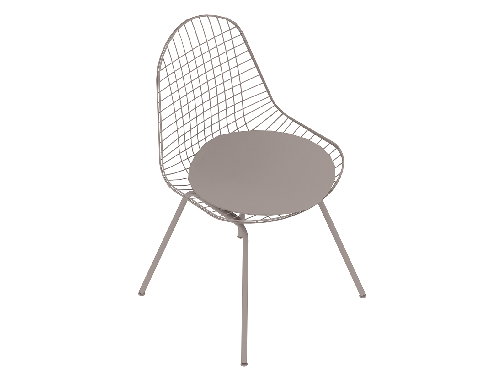 Una representación genérica - Silla Eames Wire con base de 4 patas, con asiento tapizado