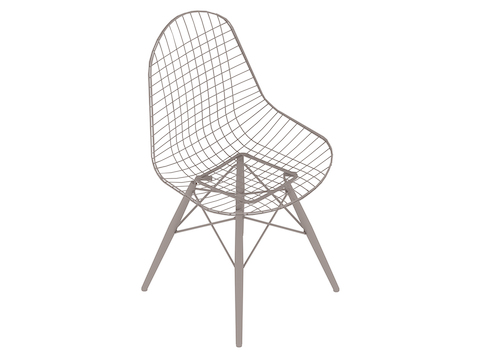 通用渲染图 - Eames钢丝座椅–木质底座–无软垫