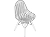 A line drawing - Eames Wire Chair–Dowel Base–Nonupholstered