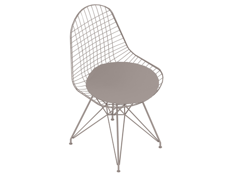 Una representación genérica - Silla Eames Wire con base de alambre y asiento tapizado