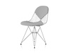 A photo - Eames Wire Chair–Wire Base–Upholstered Seat and Back