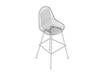A line drawing - Eames Wire Stool–Bar Height–Nonupholstered