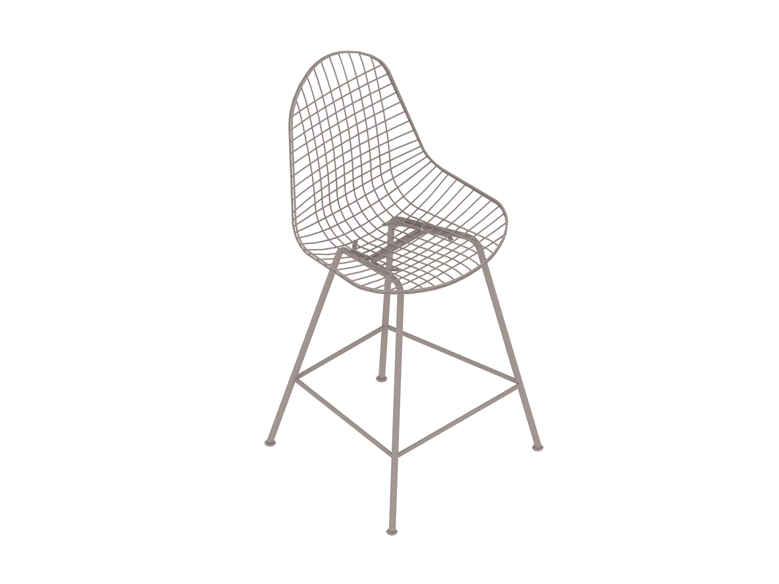 Uma renderização genérica - Banqueta Eames Wire–Altura de balcão–Não estofada