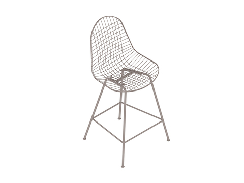 通用渲染图 - Eames钢丝凳子–柜台高度–无软垫