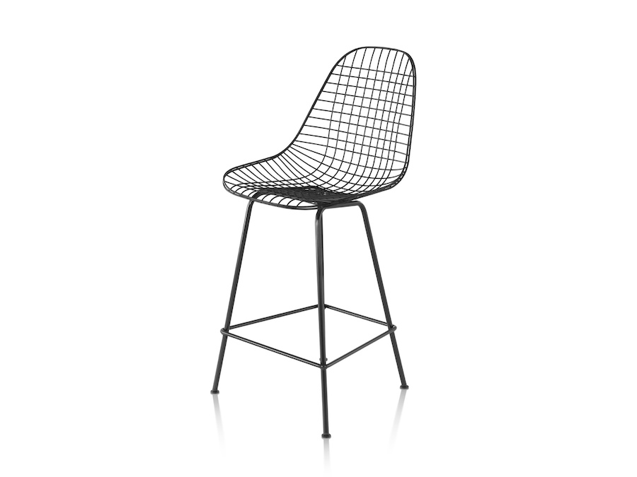 照片 - Eames钢丝凳子–柜台高度–无软垫