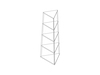 A line drawing - Eiffel Shelving–5 Layer–Triangular