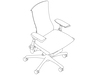 Een lijntekening - Embody-stoel–Met armleuningen