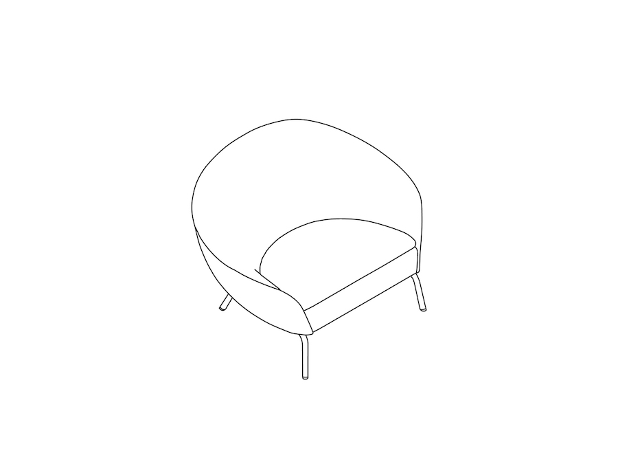 A line drawing - Ever Lounge Chair