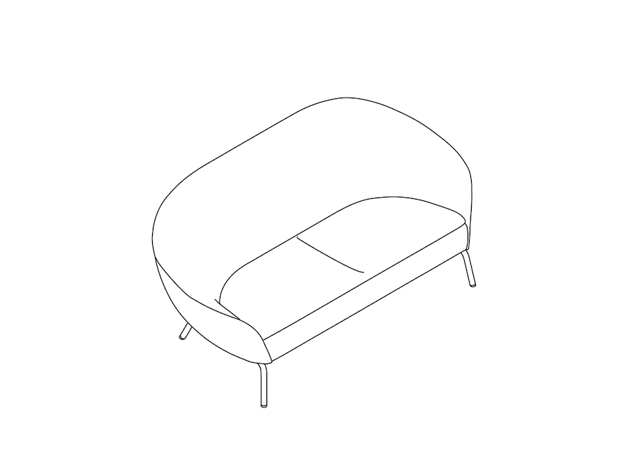 Eine Zeichnung - Ever Sofa – 2-Sitzer