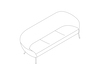 A line drawing - Ever Sofa–3 Seat