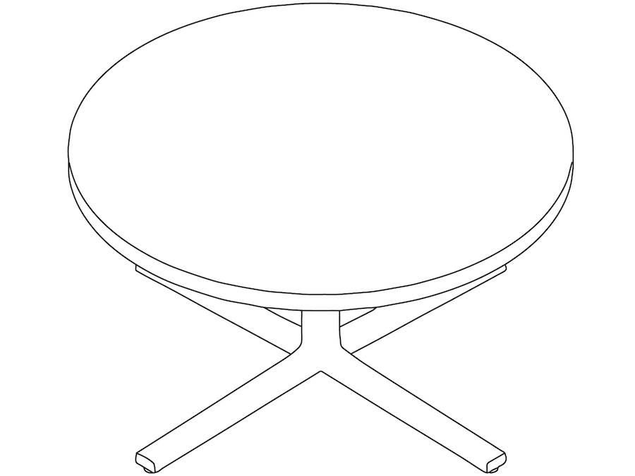 A line drawing - Everywhere Coffee Table–Round