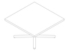 A line drawing - Everywhere Coffee Table–Square