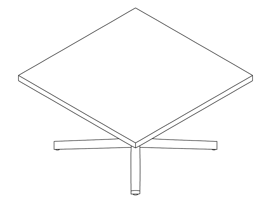 Um desenho de linha - Mesa de centro Everywhere–Quadrada