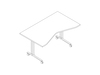 A line drawing - Everywhere Table–Concave Rectangular–C Leg