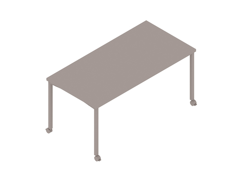 Una representación genérica de: Mesa Everywhere rectangular con patas Post