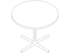 A line drawing - Everywhere Table–Round–Single Column Base