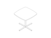 A line drawing - Everywhere Table–Soft Square–Single Column Base