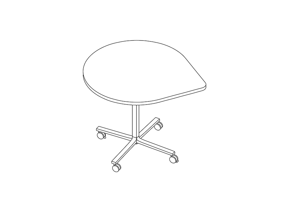 A line drawing - Everywhere Table–Teardrop