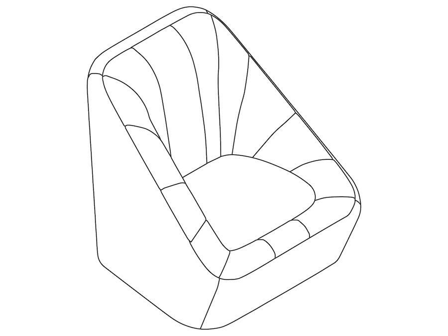 A line drawing - Fiji Chair