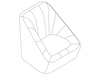 A line drawing - Fiji Chair–Swivel Base