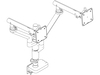 A line drawing - Flo Monitor Arm–Modular