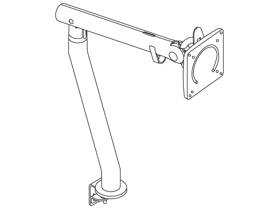 A line drawing - Flo Monitor Arm – Single