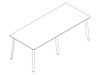 Um desenho de linha - Mesa com altura de bar dobrável–6 pernas