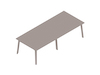 A generic rendering - Fold Conference Table–Rectangular–6 Leg