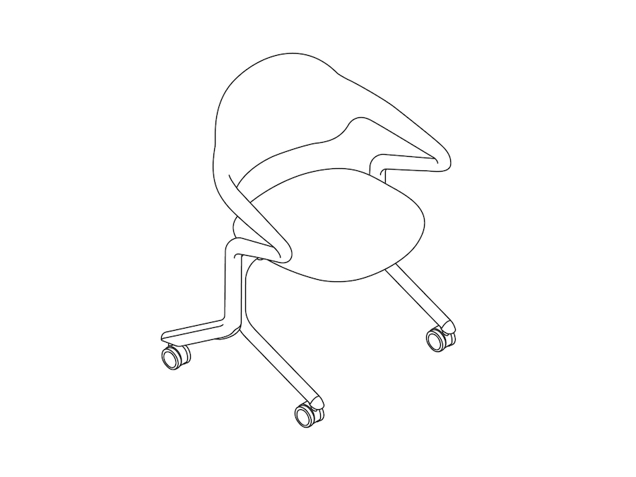 线描图 - Fuld Nesting Chair by Herman Miller