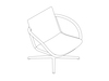 A line drawing - Full Loop Lounge Chair