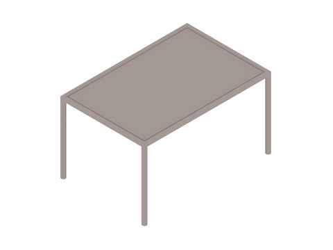 Een generieke rendering - Full Round-tafel – rechthoekig