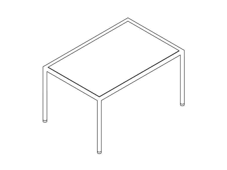 Dessin au trait : Table Full Round – Rectangulaire