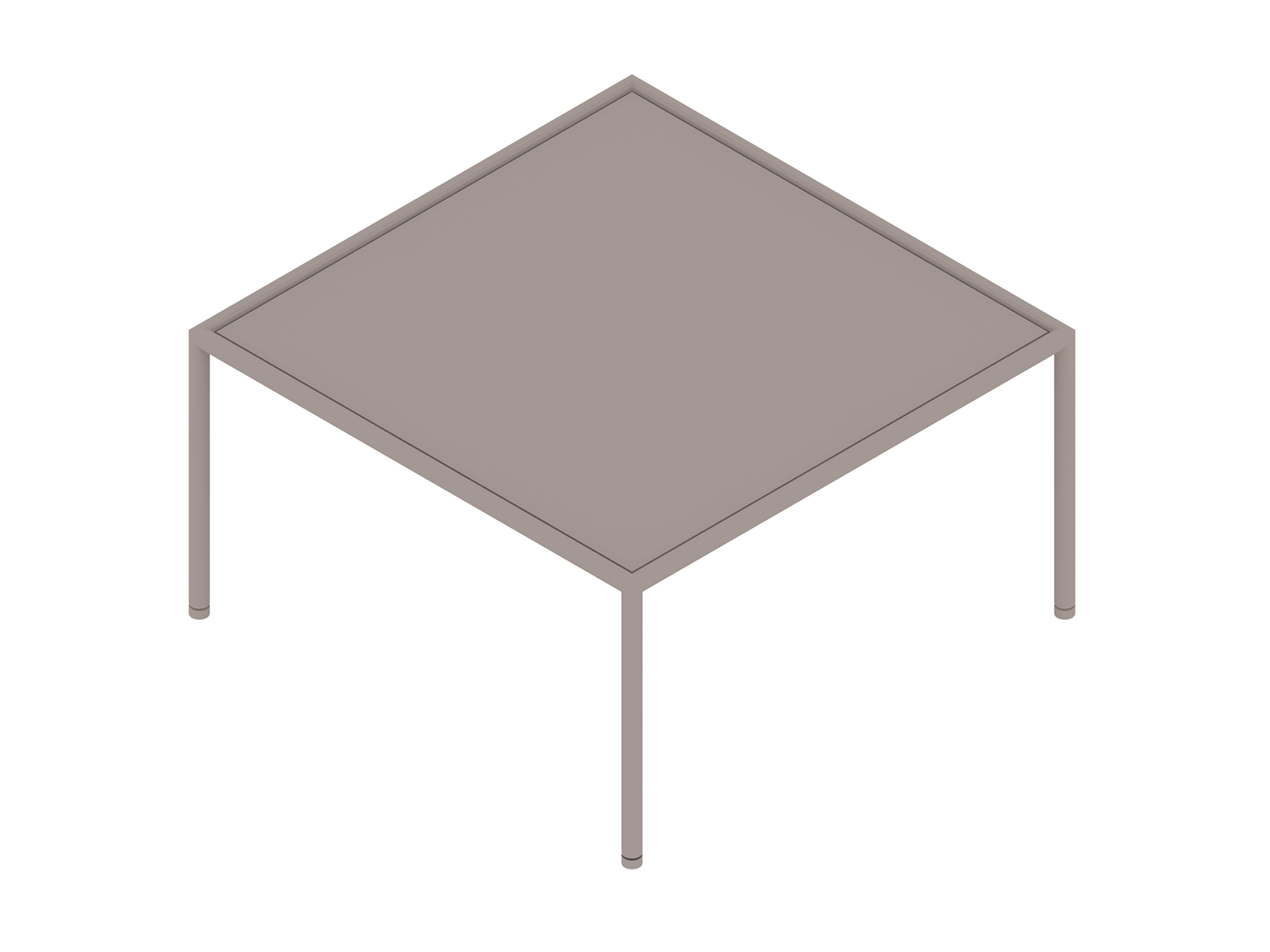 Een generieke rendering - Full Round-tafel – vierkant